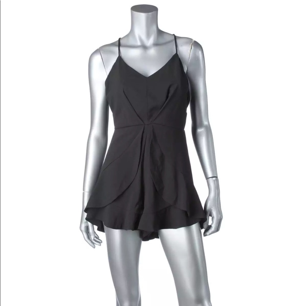 Mustard Seed Black Ruffle Romper NWT REVOLVE